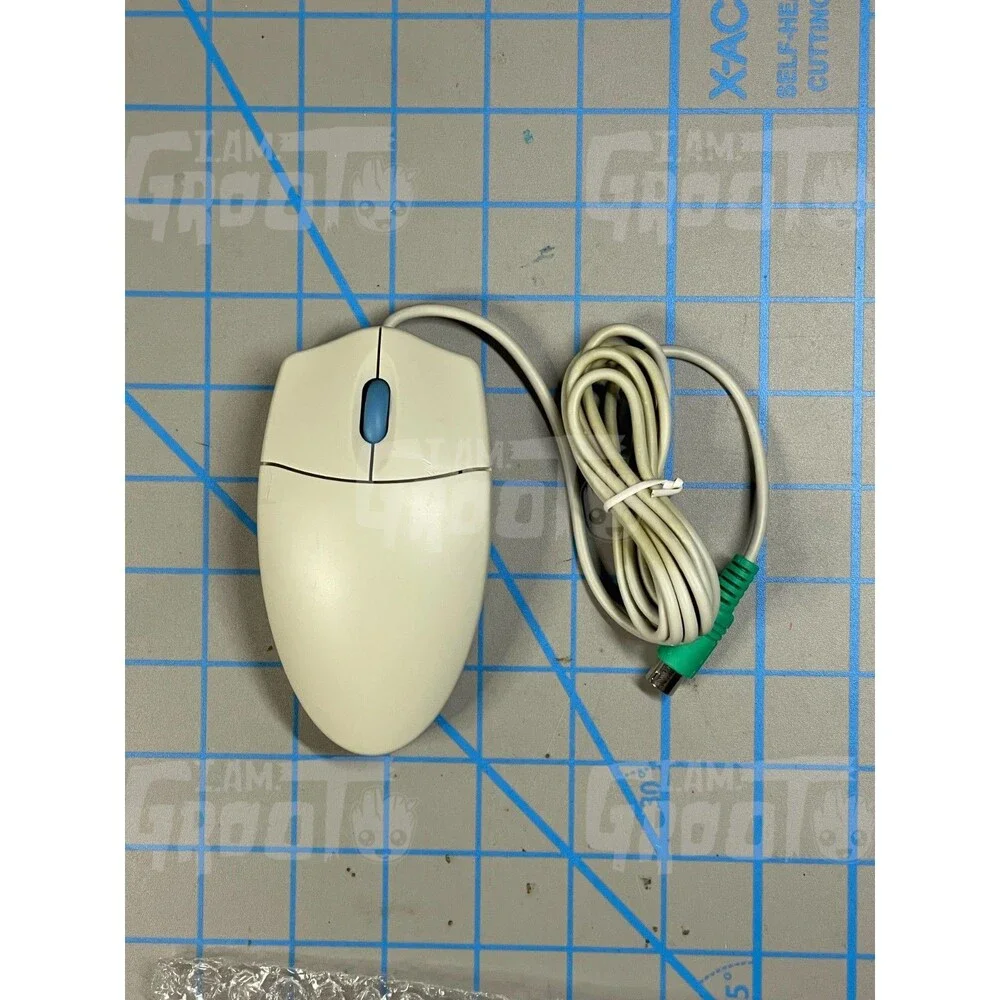 Inland Three Button PS/2 Scrolling Ball Computer Mouse Vintage TESTED WORKING